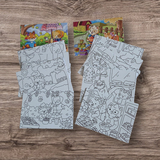 A6 Colouring Cards – 2 Packs of 10 | 20 Cards