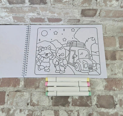 🦊🐶Fern & Douglas A4 Colouring book