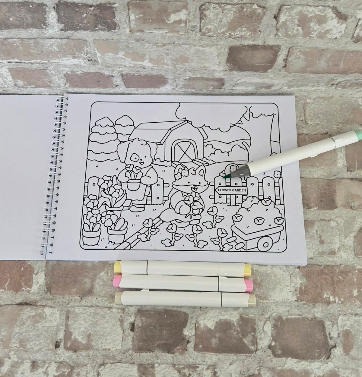 🦊🐶Fern & Douglas A4 Colouring book