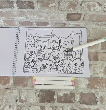 🦊🐶Fern & Douglas A4 Colouring book