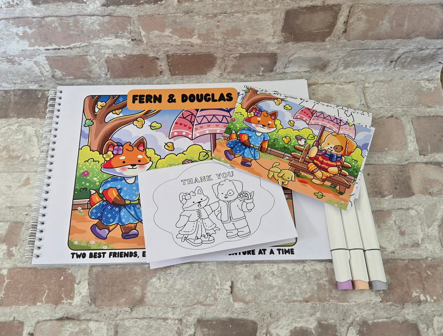 Fern & Douglas – A Gentle Friendship Colouring Collection