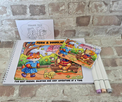 Fern & Douglas – A Gentle Friendship Colouring Collection
