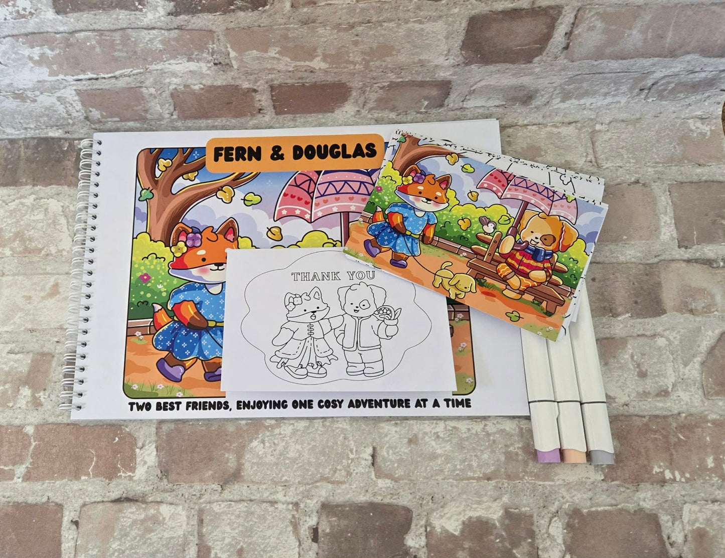 Fern & Douglas – A Gentle Friendship Colouring Collection
