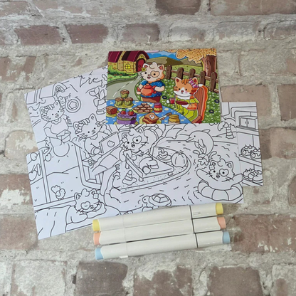 🐾 Hope & Harmony Mini Postcard Colouring Prints ~ A small, cosy moment of calm — whenever you need it
