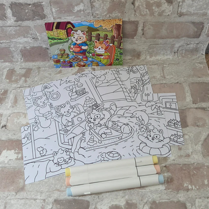 🐾 Hope & Harmony Mini Postcard Colouring Prints ~ A small, cosy moment of calm — whenever you need it