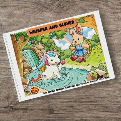 🦄 Whisper & Clover A4 Colouring Book – LIMITED STOCK